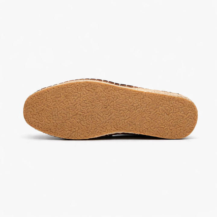 Men's Orthopedic Suede Espadrille Penny Loafers – Arch Braided Sole