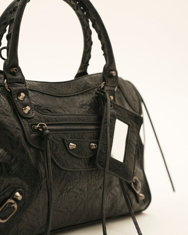 Leather Tote Bag with Zipper – Spacious 14" Laptop Carryall