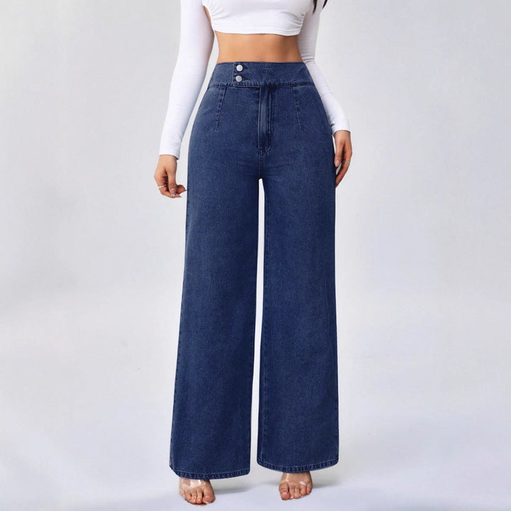 High-Waist Straight Leg Jeans for Women – Retro Denim