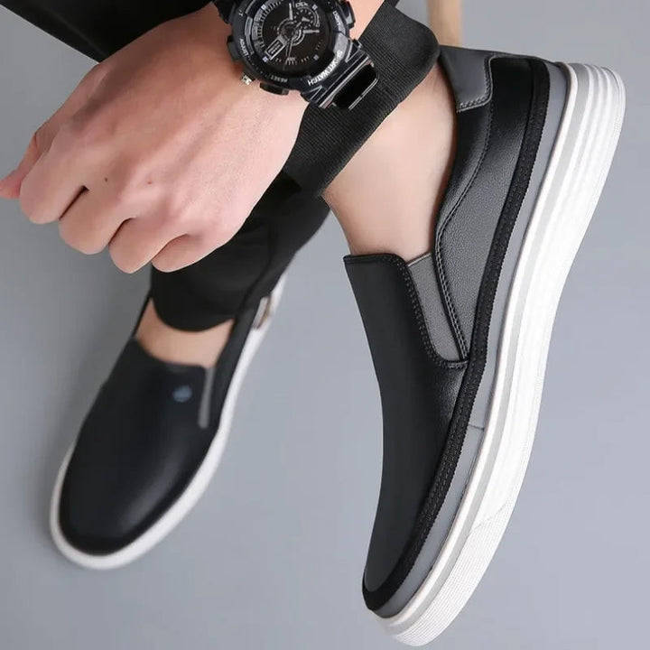 Men's Orthopedic Slip-On Shoes Synthetic Leather – Arch Support Sole