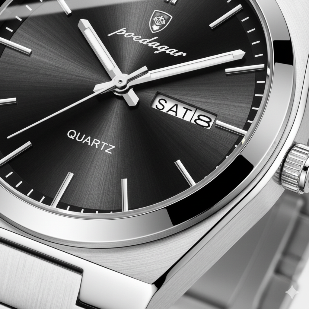 Men's Ultra-Thin Stainless Steel Quartz Watch – 41mm