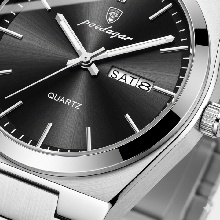 Men's Ultra-Thin Stainless Steel Quartz Watch – 41mm