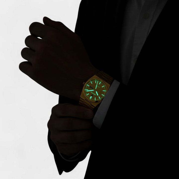 Men's Ultra-Thin Stainless Steel Quartz Watch 41mm – Polished Dress