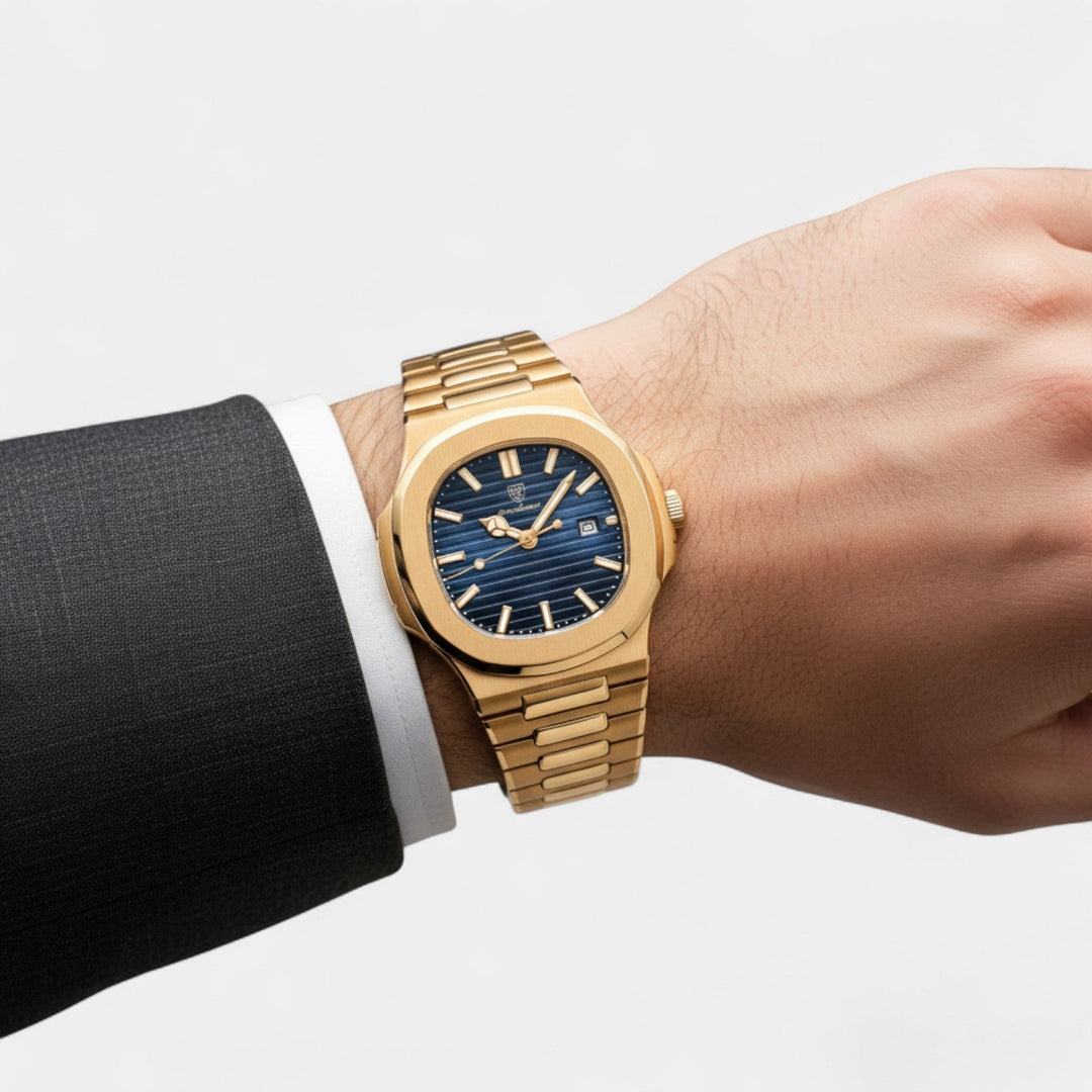 Men's Ultra-Thin Luxury Quartz Watch 42mm – Stainless Steel Dress