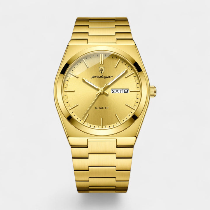 Men's Ultra-Thin Stainless Steel Quartz Watch 41mm – Polished Dress