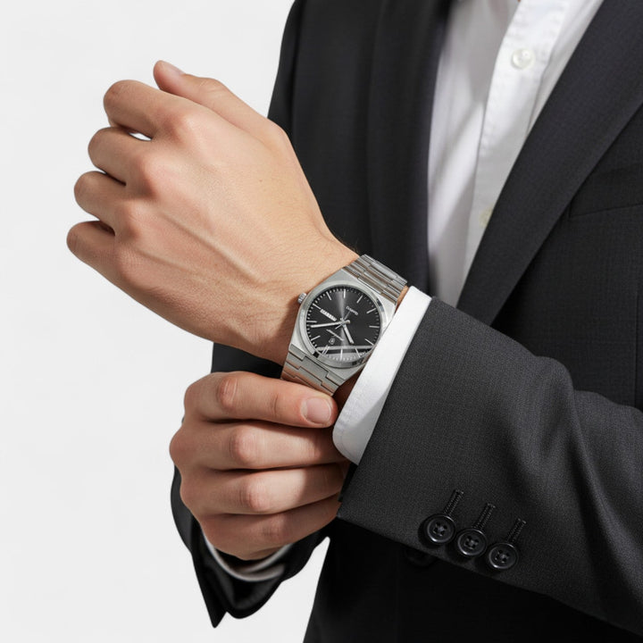 Men's Ultra-Thin Stainless Steel Quartz Watch – 41mm