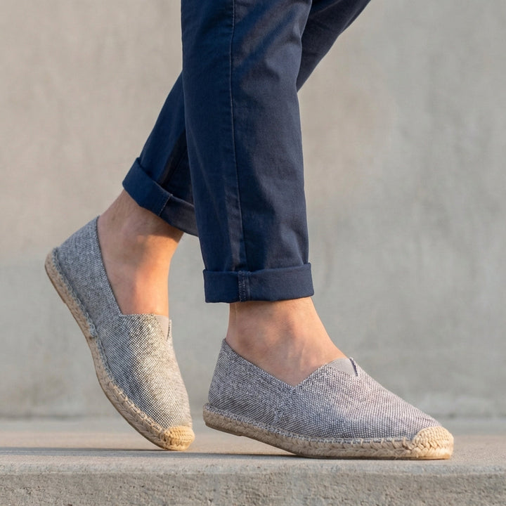 Men's Orthopedic Slip-On Espadrilles Jute Sole – Cushioned Non-Slip