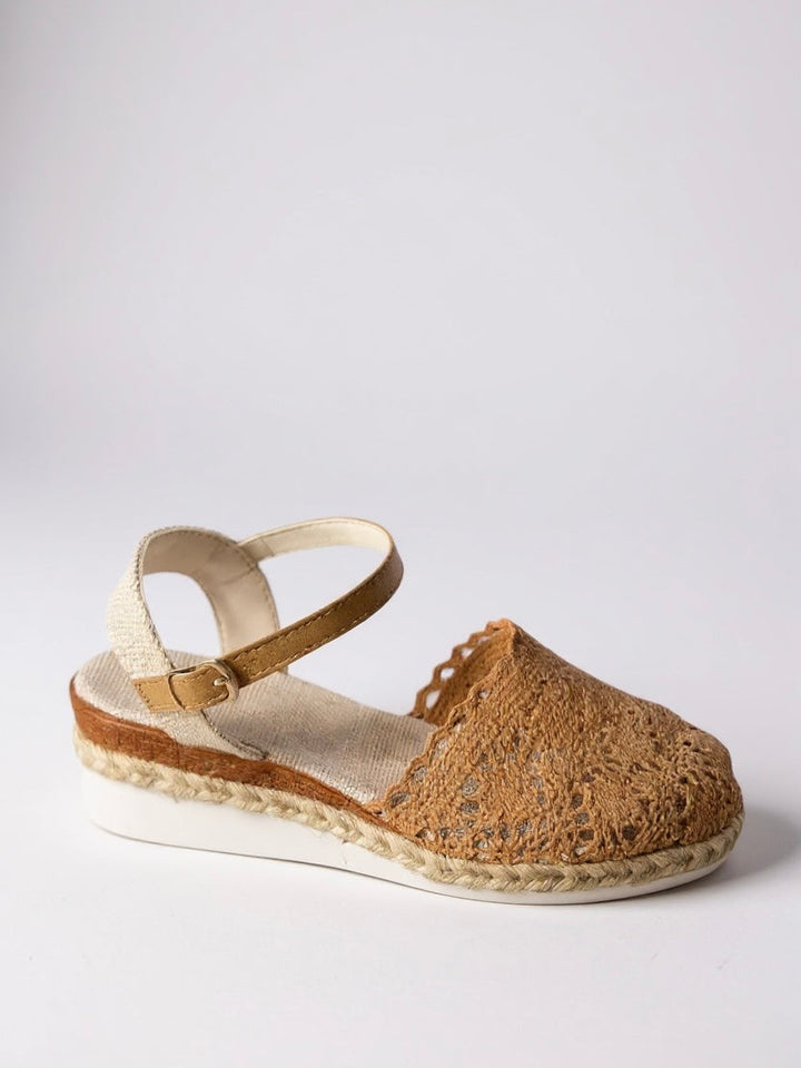 Women's Wedge Espadrille Sandals – Ankle Strap Boho Textured