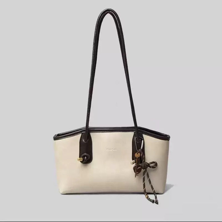 Vegan Leather Shoulder Bag – Structured Minimalist Hardware