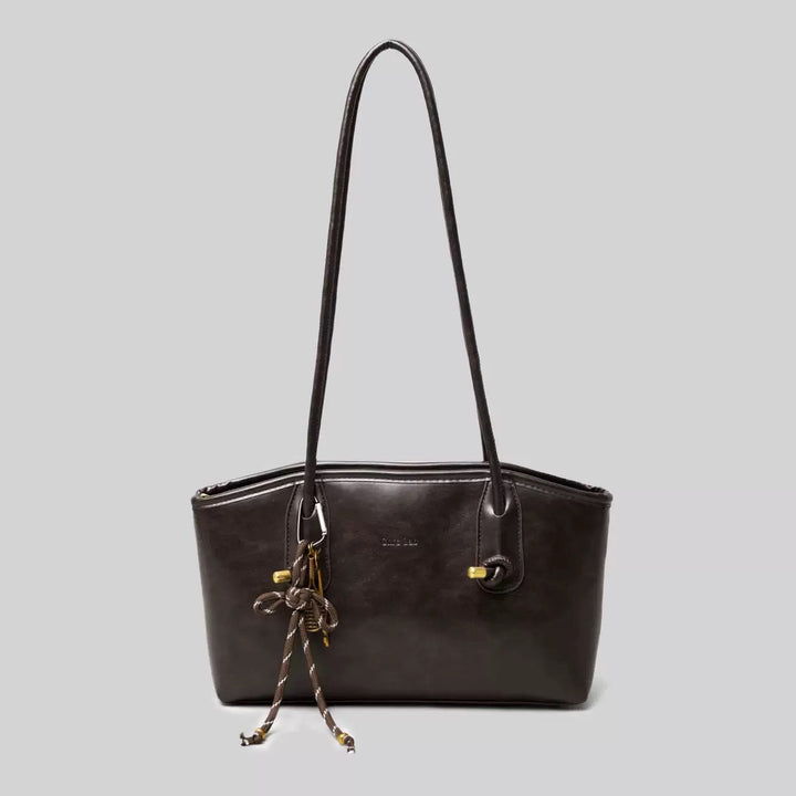 Vegan Leather Shoulder Bag – Structured Minimalist Hardware