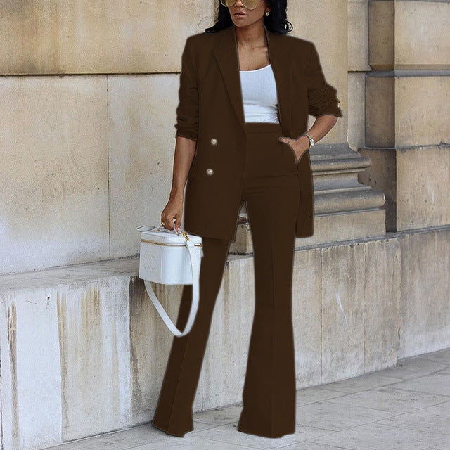 Women's Blazer & Trouser Two Piece Set – Tailored Elegant Fit
