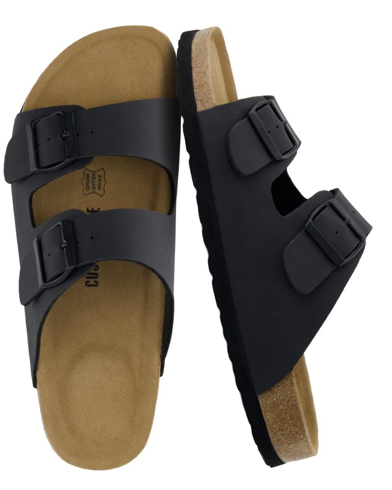 Men's Cork Footbed Arch Support Sandals – Adjustable Buckle
