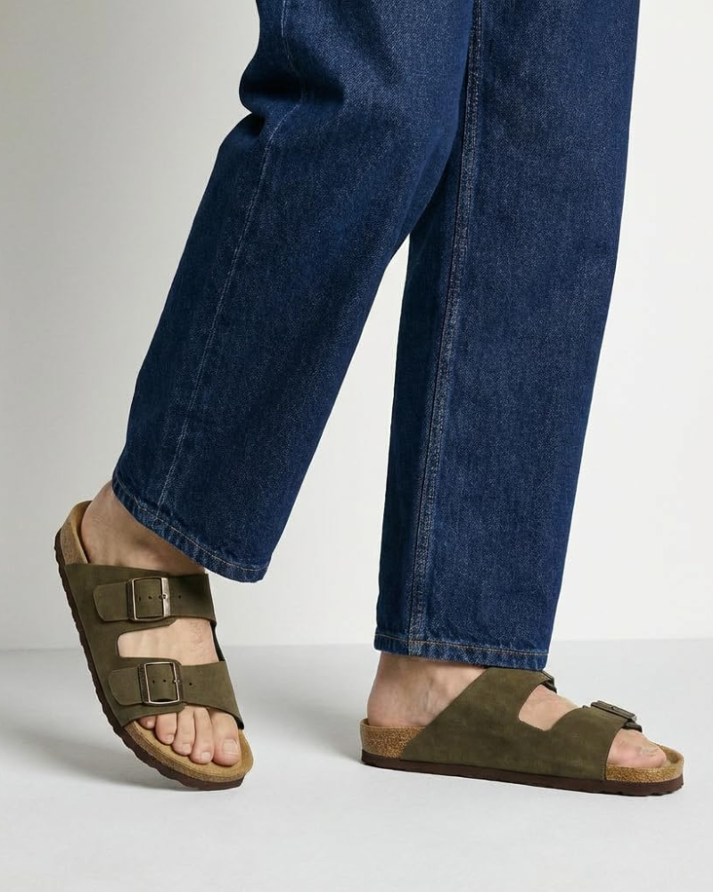 Men's Cork Footbed Arch Support Sandals – Adjustable Buckle