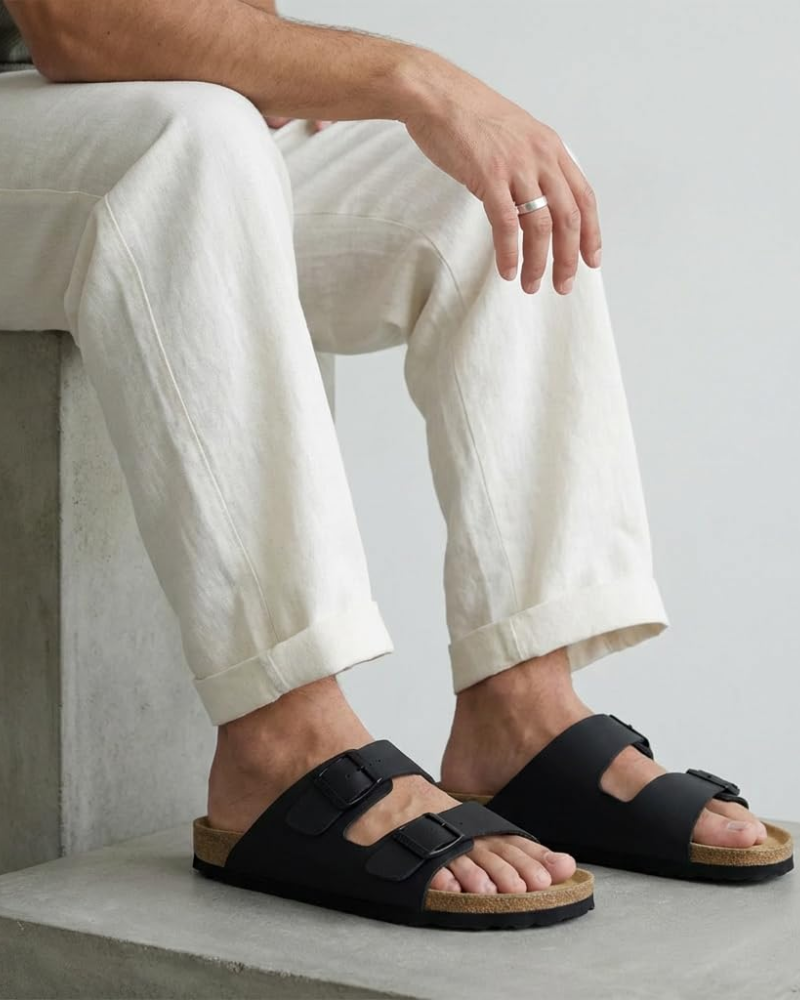 Cork Footbed Sandals for Men – Double Adjustable Buckle