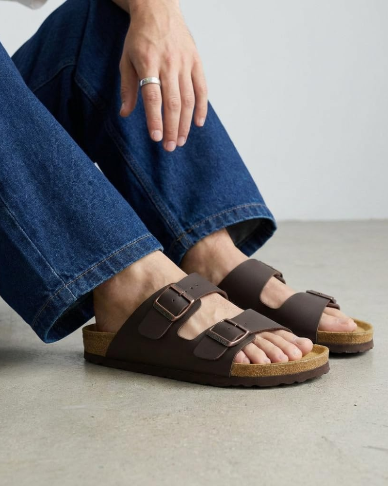 Men's Cork Footbed Arch Support Sandals – Adjustable Buckle