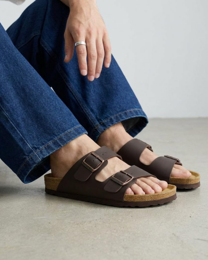 Men's Cork Footbed Arch Support Sandals – Adjustable Buckle