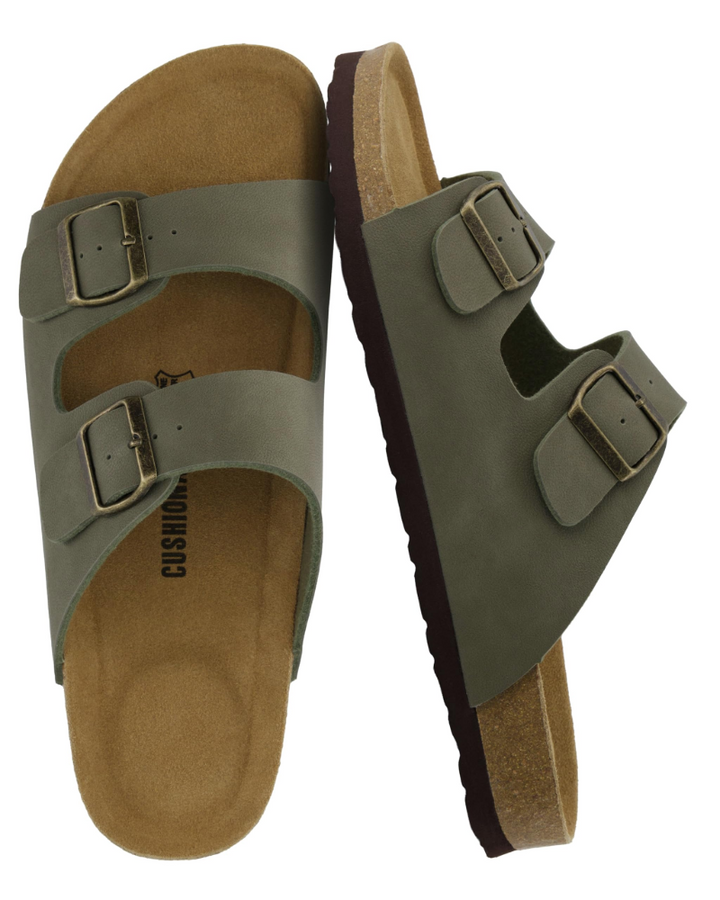 Men's Cork Footbed Arch Support Sandals – Adjustable Buckle
