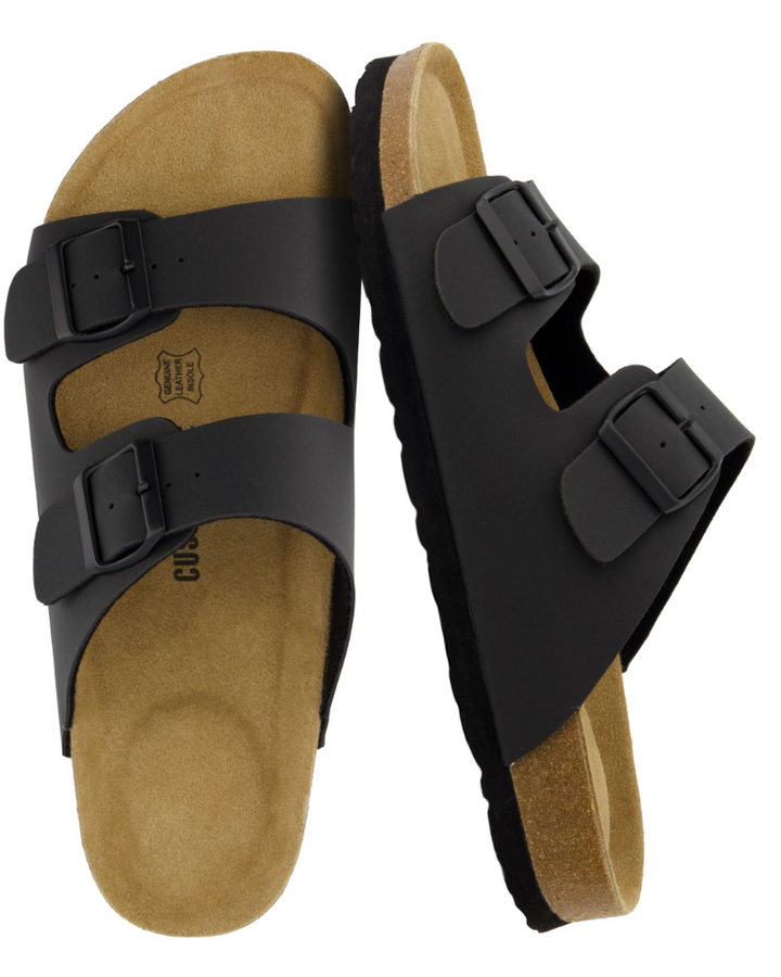 Men's Cork Footbed Arch Support Sandals – Adjustable Buckle