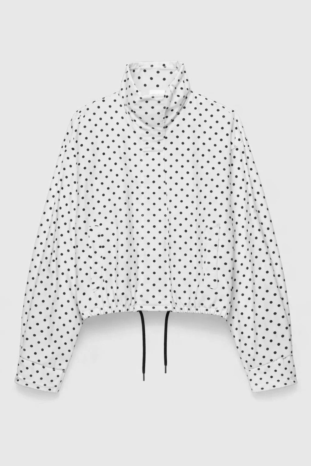 Women's Polka Dot Coat Long Sleeve Relaxed Fit – Drawstring Pullover