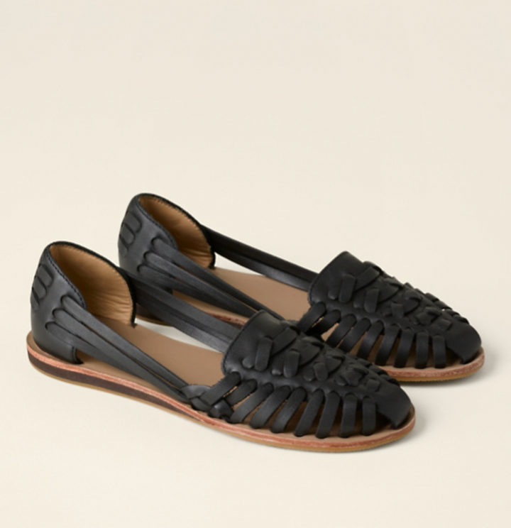 Women's Flat Sandals – Woven Closed Toe Slip-On Style