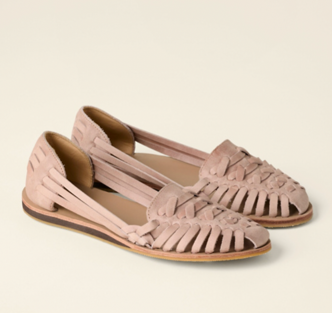 Women's Flat Sandals – Woven Closed Toe Slip-On Style