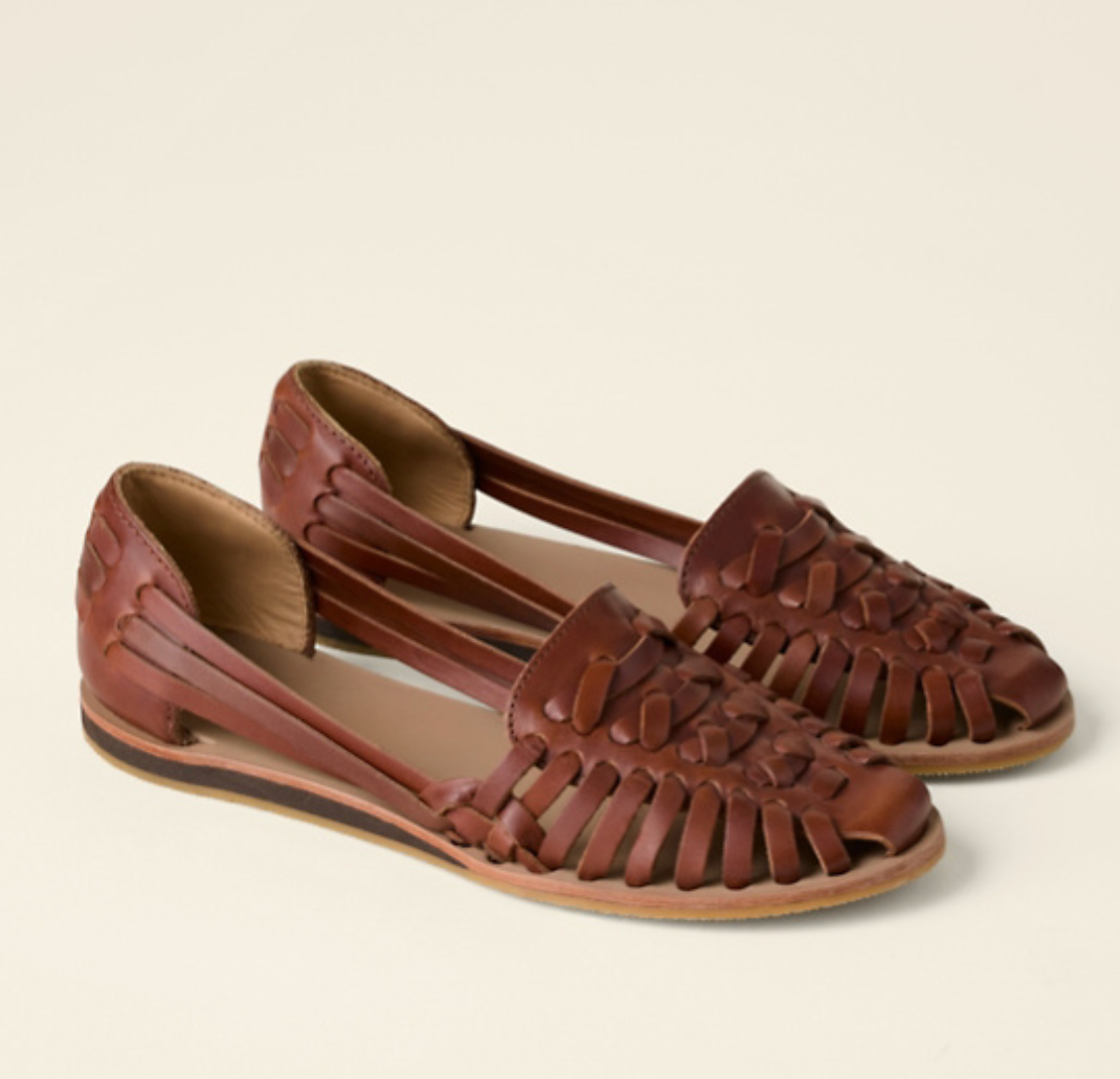 Women's Flat Sandals – Woven Closed Toe Slip-On Style