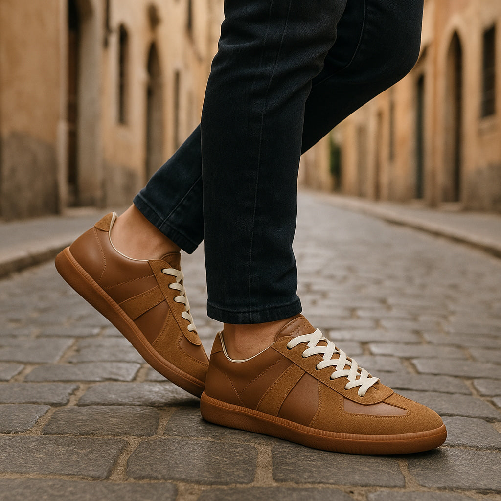 Men's Lace-Up Sneakers – Non-Slip Grip & Cushioned Insole
