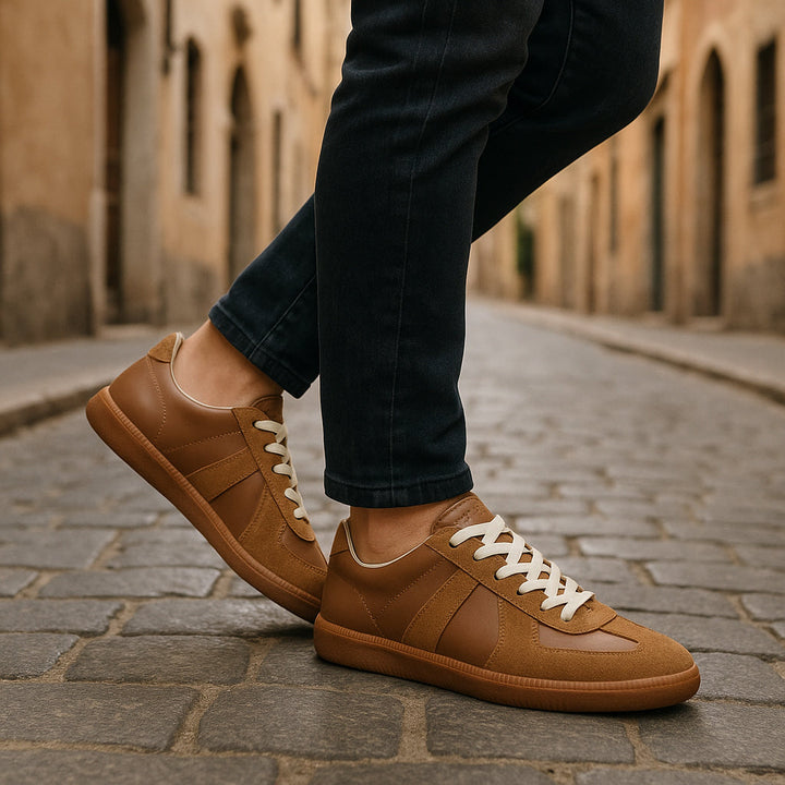 Men's Lace-Up Sneakers – Non-Slip Grip & Cushioned Insole