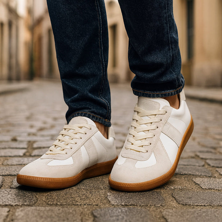 Men's Lace-Up Sneakers – Non-Slip Grip & Cushioned Insole