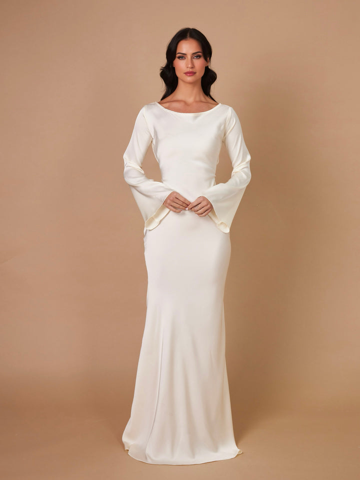 Long Sleeve Maxi Dress – Flowing Silhouette & Flowy Fit
