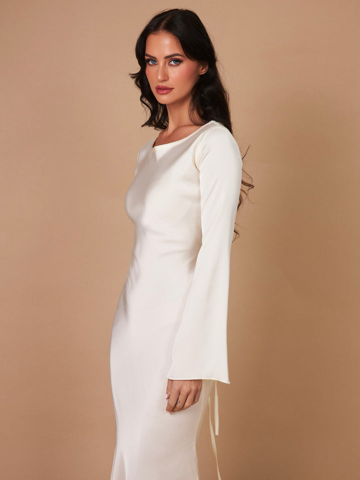 Long Sleeve Maxi Dress – Flowing Silhouette & Flowy Fit