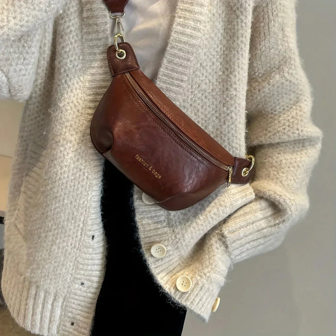 Woven Strap Crescent Shoulder Bag – Tone Hardware