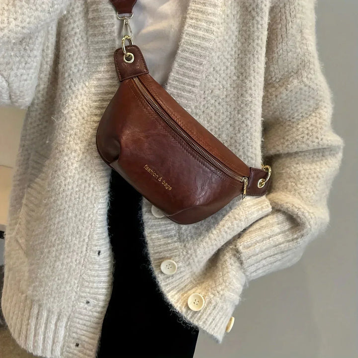 Woven Strap Crescent Shoulder Bag – Tone Hardware