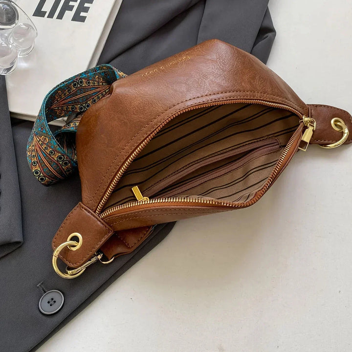 Woven Strap Crescent Shoulder Bag – Tone Hardware