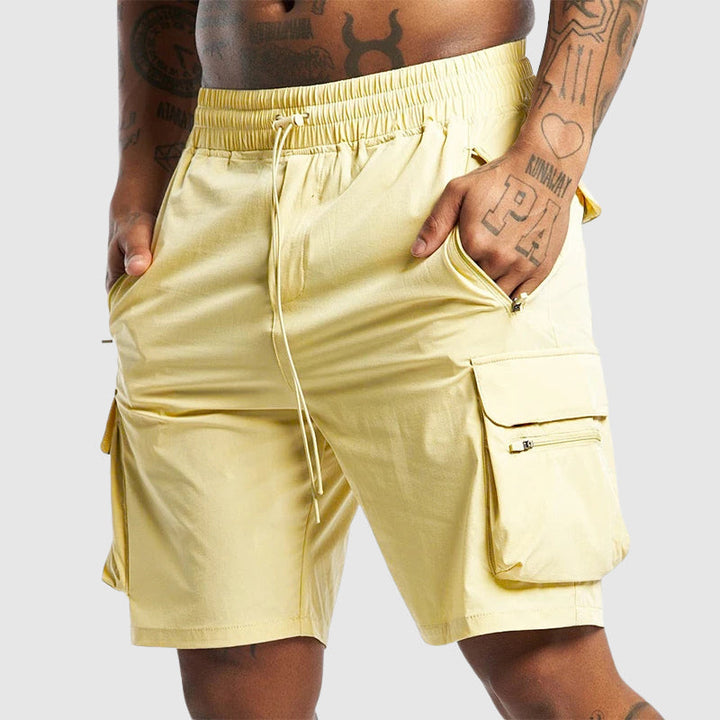 Men's Cargo Shorts – Elasticated Waistband & Flap Pockets