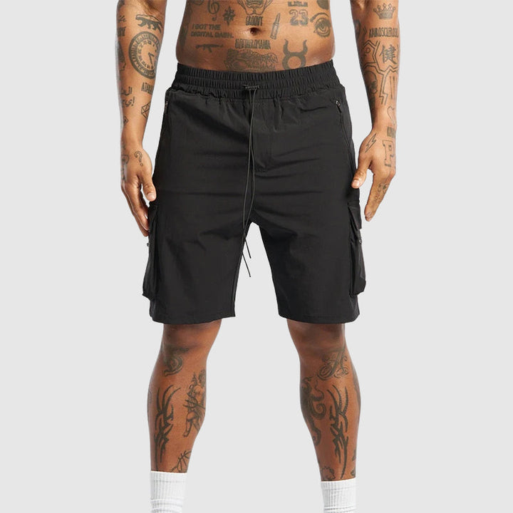 Men's Cargo Shorts – Elasticated Waistband & Flap Pockets