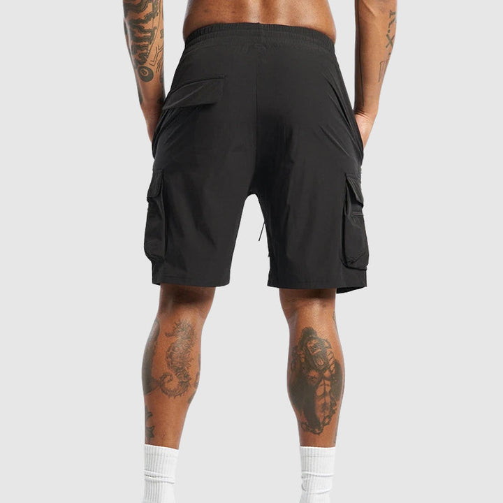 Men's Cargo Shorts – Elasticated Waistband & Flap Pockets