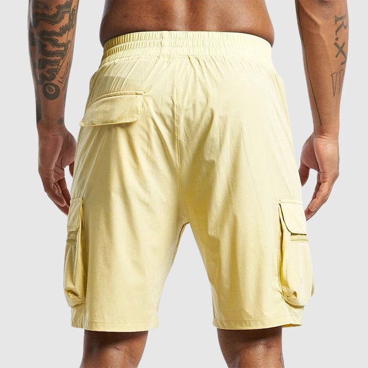 Men's Cargo Shorts – Elasticated Waistband & Flap Pockets