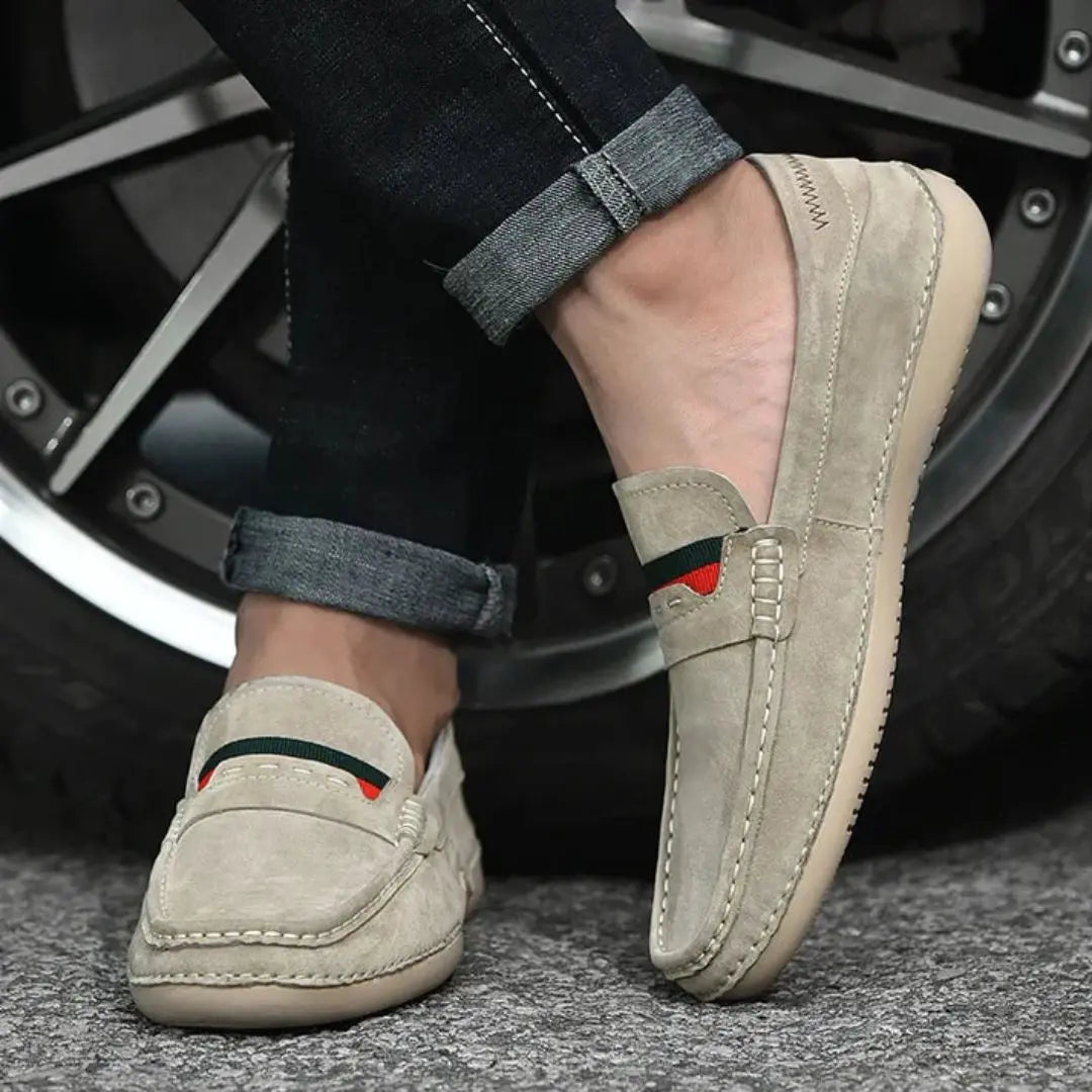 Men's Penny Loafers – Suede Moccasin Driving Slip-On