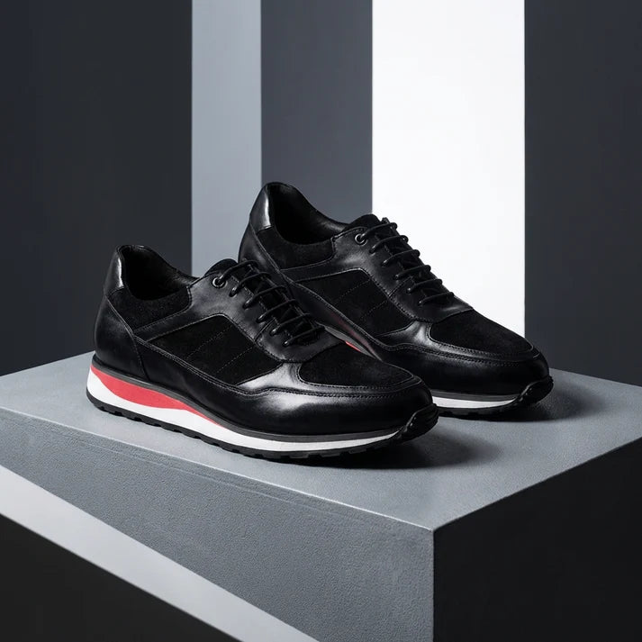 Men's Leather Sneakers – Premium Upper with Suede Trim