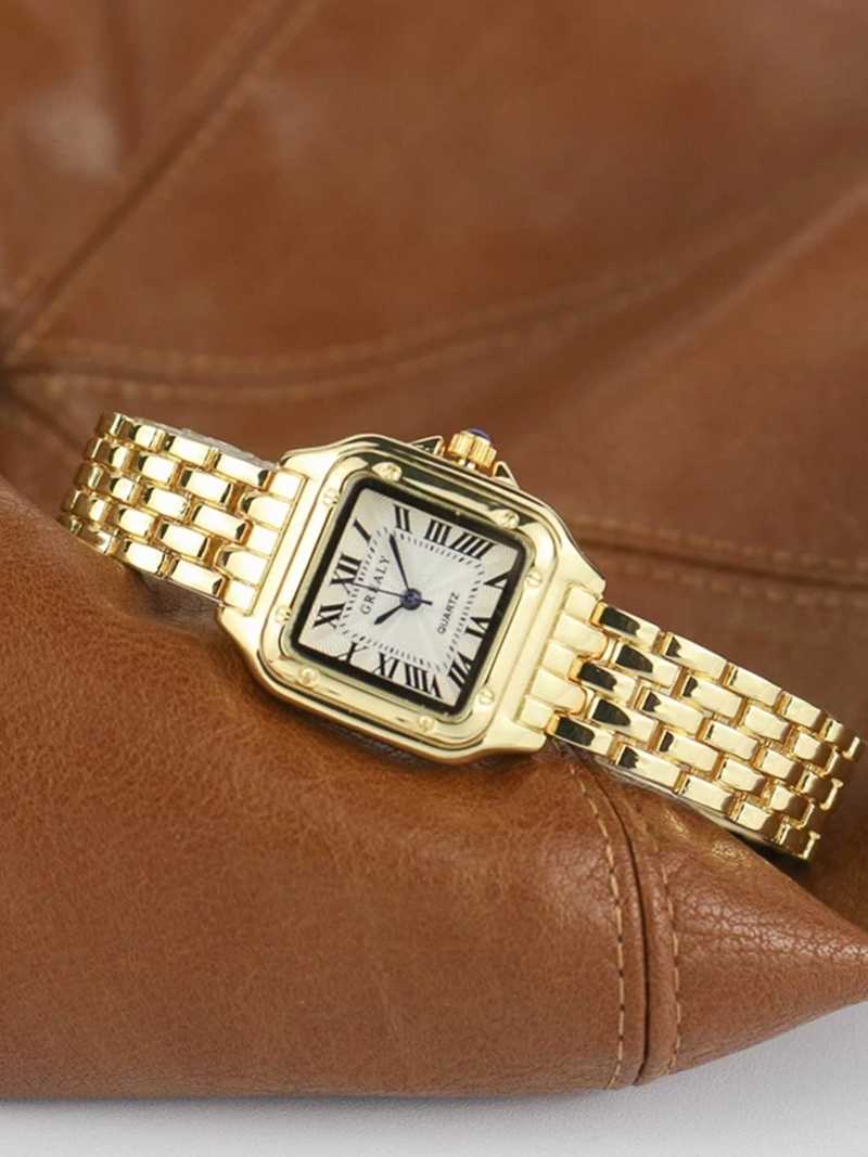 Women's Square Watch Waterproof Quartz – Sleek Dial Multi-Finish