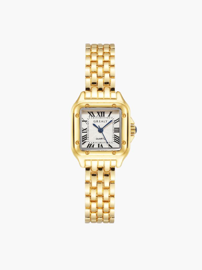 Women's Square Watch Waterproof Quartz – Sleek Dial Multi-Finish