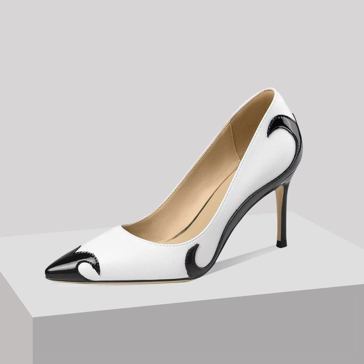 Women's Pointed Toe Heels Smooth Leather – Sculpted Arch Support