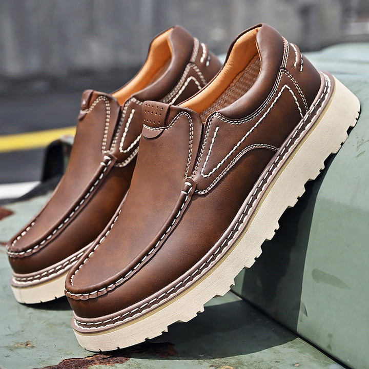 Men's Leather Loafers – Cushioned Insole & Non-Slip Rubber Sole