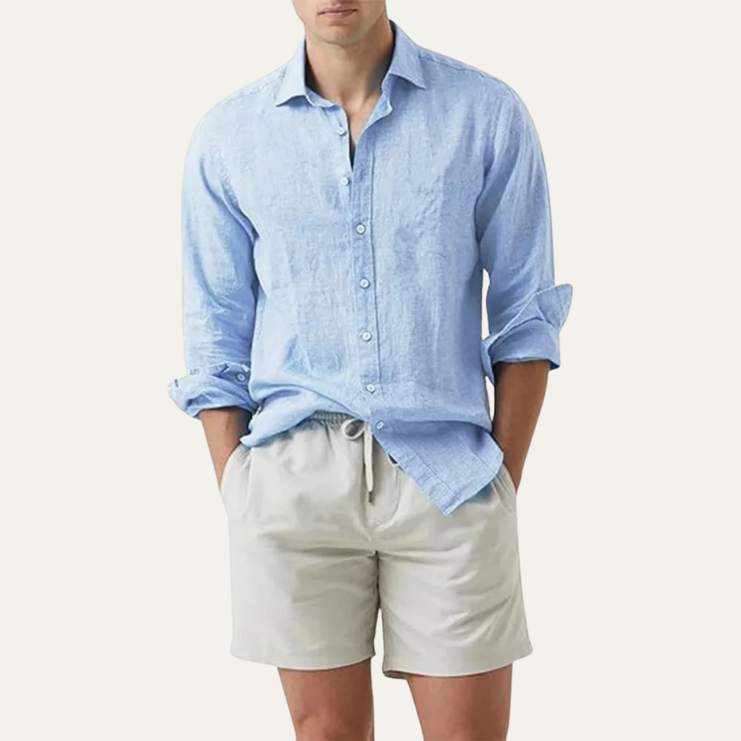 Men's Casual Breathable Shirt – Relaxed Fit Lightweight Cotton
