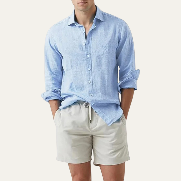 Men's Casual Breathable Shirt – Relaxed Fit Lightweight Cotton