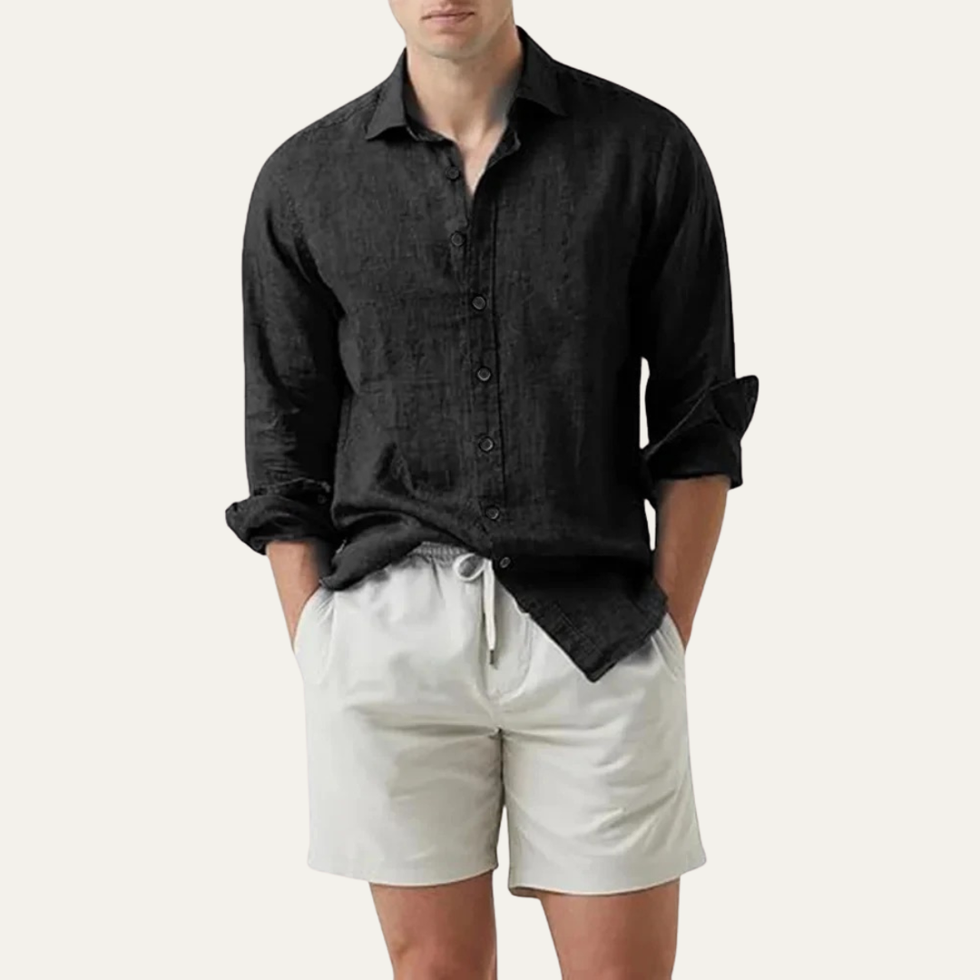 Men's Casual Breathable Shirt – Relaxed Fit Lightweight Cotton