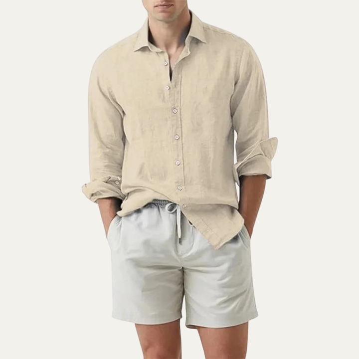 Men's Casual Breathable Shirt – Relaxed Fit Lightweight Cotton