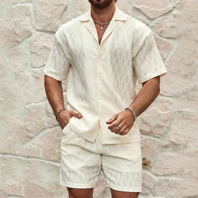 Men's Two Piece Set – Summer Shirt & Shorts | Breathable Casual