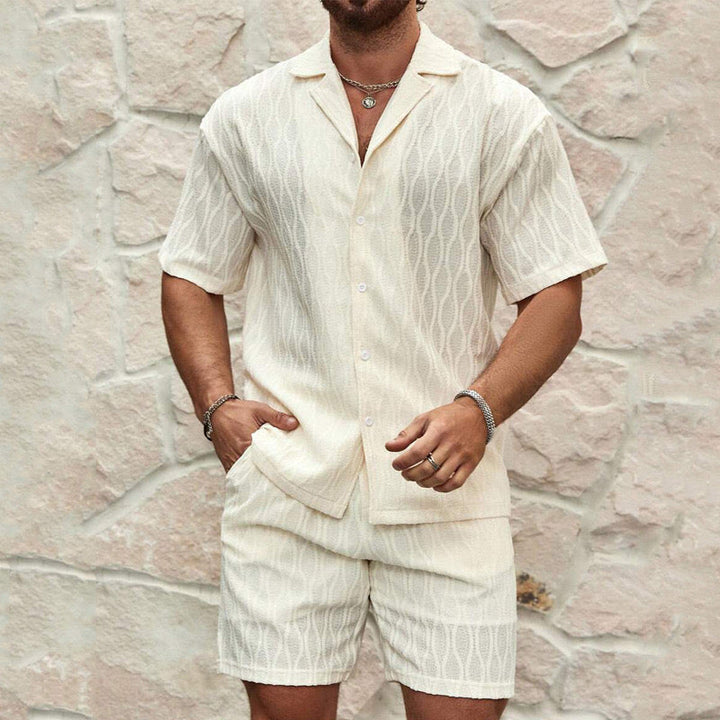 Men's Two Piece Set – Summer Shirt & Shorts | Breathable Casual